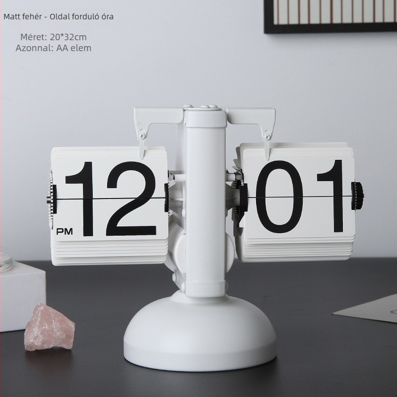 Elemes óra, fémből készült házzal és számlappal, modern minimalist stílus.