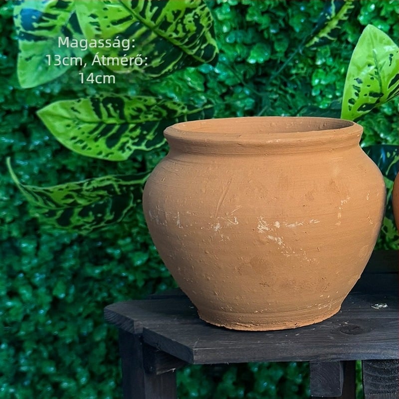 Gyökérkontroll tartály - Agyagból készült padlón álló virágtartó, pastoriális stílus, HP3RYzmy