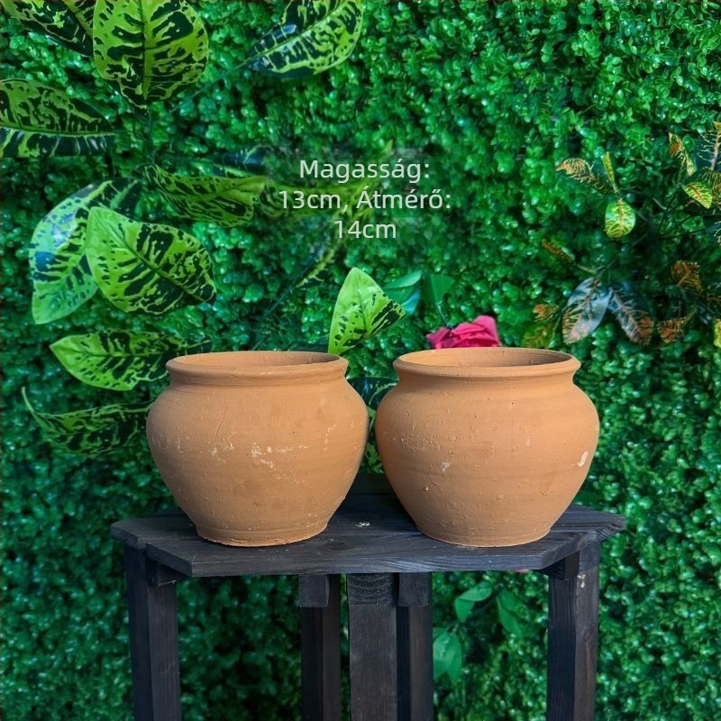 Gyökérkontroll tartály - Agyagból készült padlón álló virágtartó, pastoriális stílus, HP3RYzmy