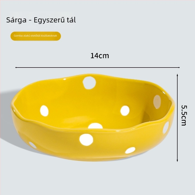 Kerámiás macskatál étel- és itatál, emelt lábú állványon, ferde peremmel