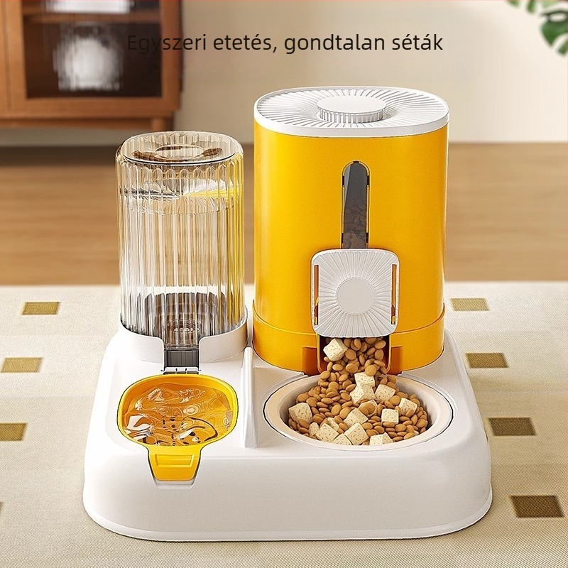 2 az 1-ben automata macska etető és itató – műanyag, macskák számára, teljes automata etetési készlet (Dobozok száma: 8)
