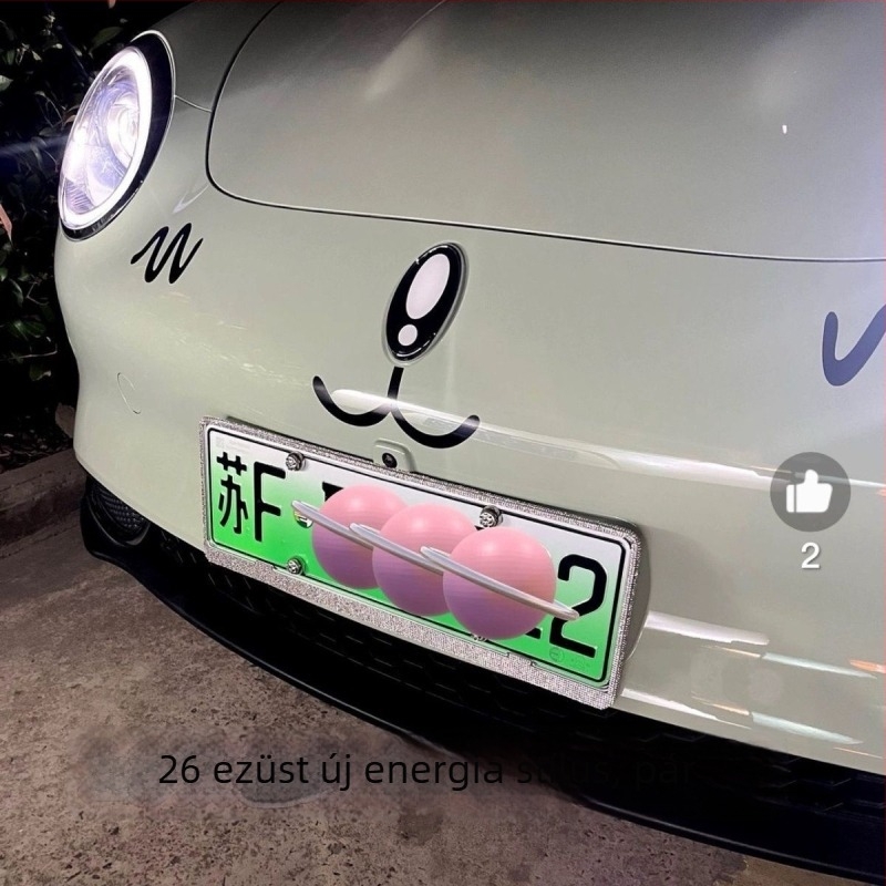 Autó rendszámtábla keret gyémántokkal rozsdamentes acélból – Termékkód 46210306z5681h