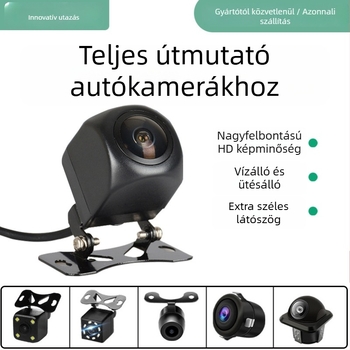 Visszafelé kamera, univerzális, 12V, 170° látószög, 720P/1080P CVBS/AHD