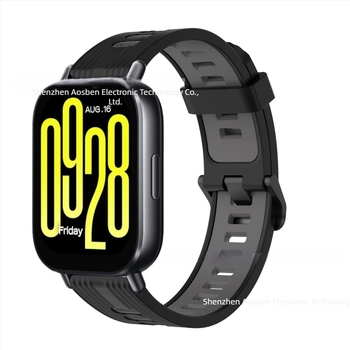 Két színű szilikon szíj a Redmi Watch 5 Lite Active-hez, függőleges csíkozással