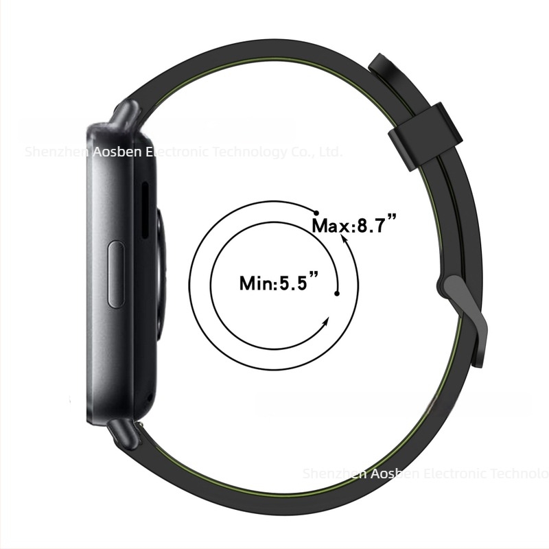 Két színű szilikon szíj a Redmi Watch 5 Lite Active-hez, függőleges csíkozással