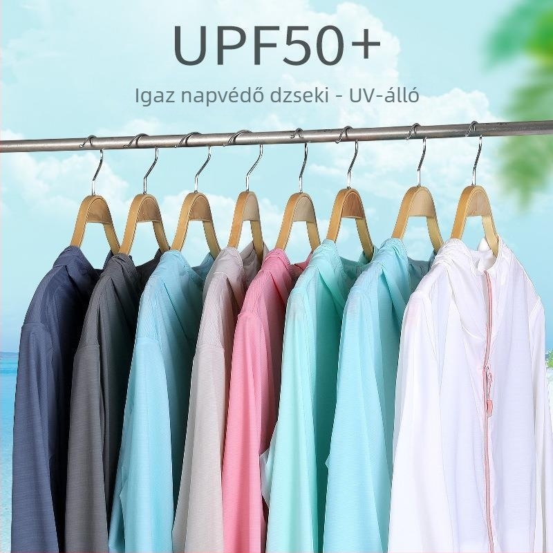 Férfi ultrakönnyű nyári kapucnis kabát UV védelemmel — lélegző, gyorsan száradó Ice Silk anyag, modell WZZS-8567