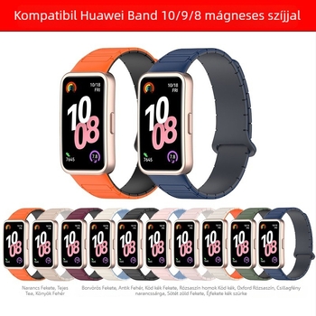 Szilikon szíj Huawei Band 8/9/10-hez I-formájú mágneses csattal – 16 g, Anyag: szilikon, Csatt típus: mágneses, Márka: Star Scale