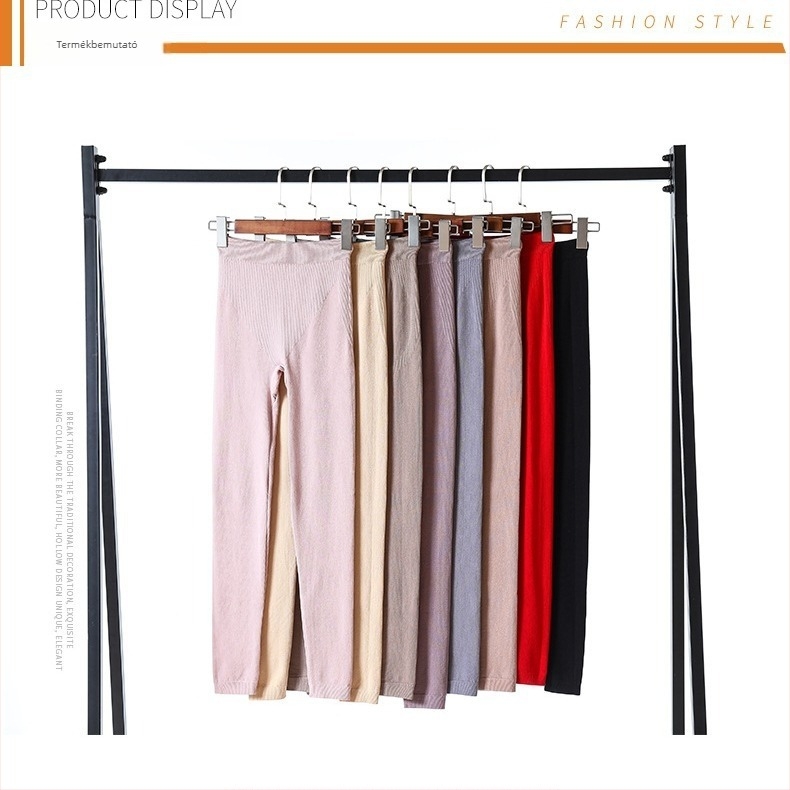 Őszi-téli meleg női leggings, egyszínű, karcsú fazon, egy réteg terry, nagy rugalmasság