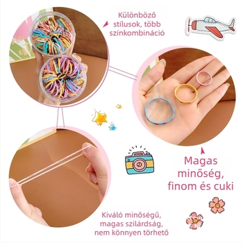 Textil hajgumi gyerekeknek, magas rugalmasság, kézzel készített, Zhiyi, koreai stílus