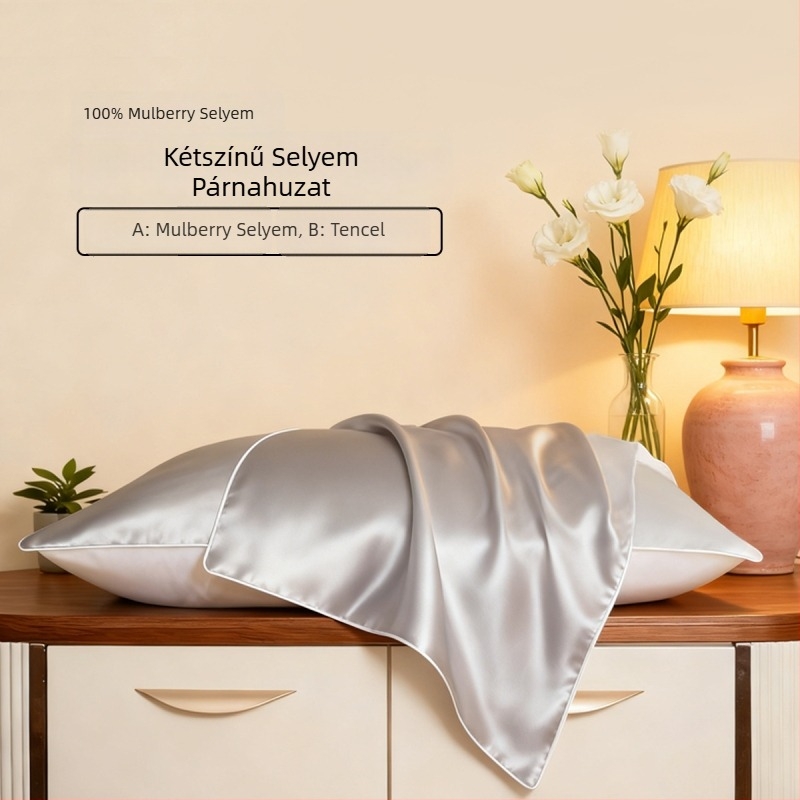 Mulberry selyem párnahuzat, 100% selyem, szatén szövés, 120 szál/inch, reaktív színezés