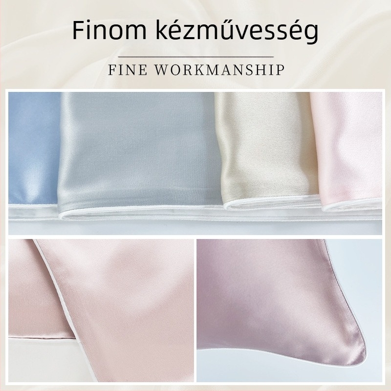 Mulberry selyem párnahuzat, 100% selyem, szatén szövés, 120 szál/inch, reaktív színezés