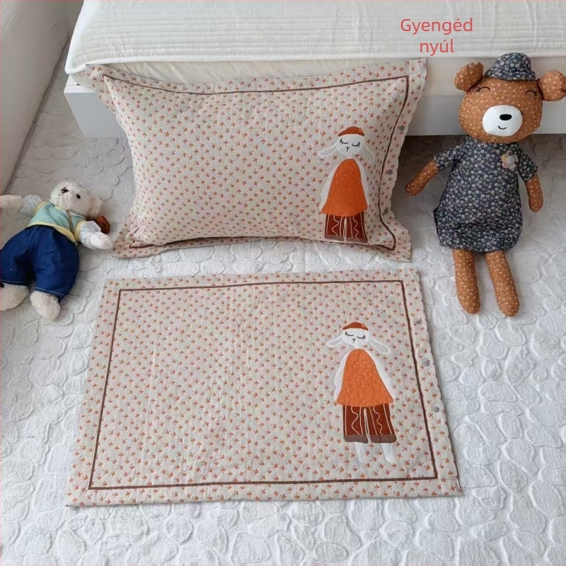 Párnahuzat pár, hosszú szálú pamutból, 80% pamut, szálfestett szövet, reaktív nyomtatás, modern minimalista stílus