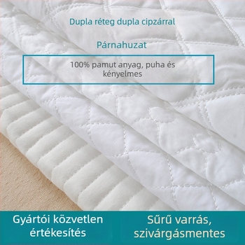Pima pamut párnahuzat, jacquard szövés, félszínű nyomtatás és színezés