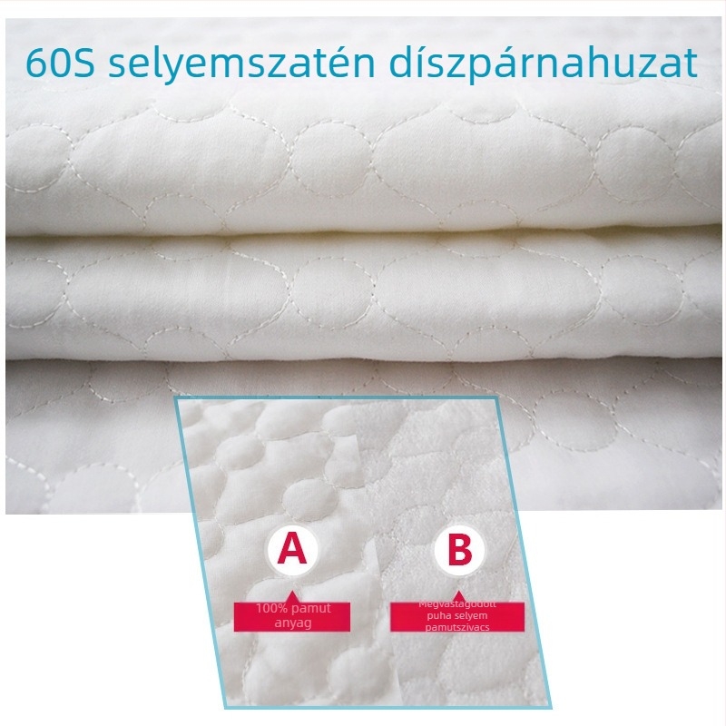 Pima pamut párnahuzat, jacquard szövés, félszínű nyomtatás és színezés