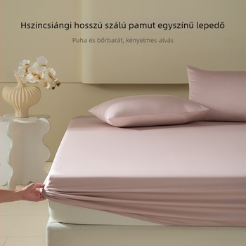 Hosszú szálú pamutból készült háromrészes egyszínű lepedőgarnitúra 1,8 m-es ágyhoz, modern minimalist stílus