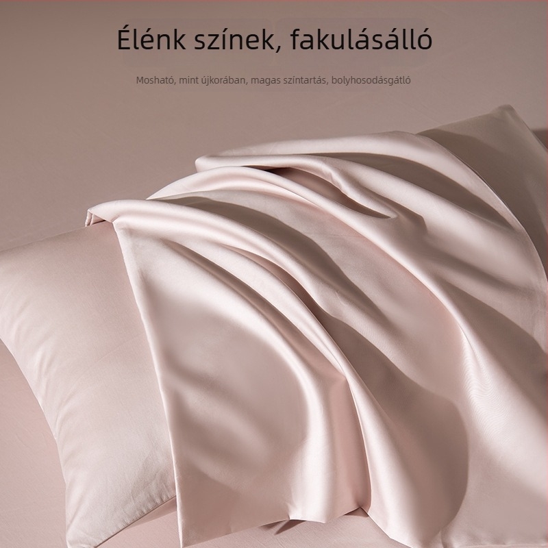 Hosszú szálú pamutból készült háromrészes egyszínű lepedőgarnitúra 1,8 m-es ágyhoz, modern minimalist stílus