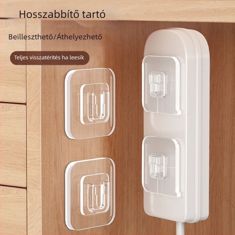 Fali elosztó tartó router tároló doboz, műanyag ragasztó kampó, egylábas, modern minimalist design, teherbírás 20–30 kg