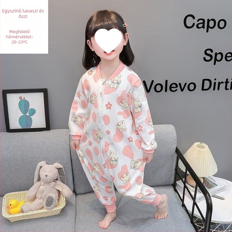 Baba alvózsák őszi-téli szezonra, bélelt, vastag töltettel, meleg, külön lábakkal a rúgás megelőzésére, egylépcsös hálóruha