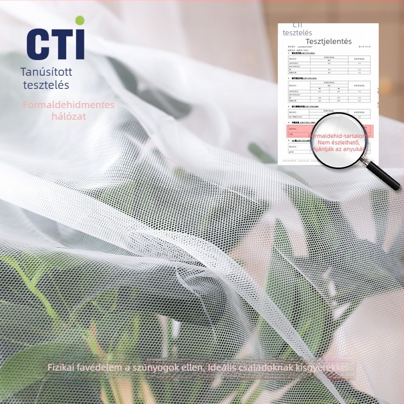 Ágyhoz szúnyogháló — mongol jurta stílus, rajzfilm dizájn, poliészter, üvegszálas keret, szerelés nélkül