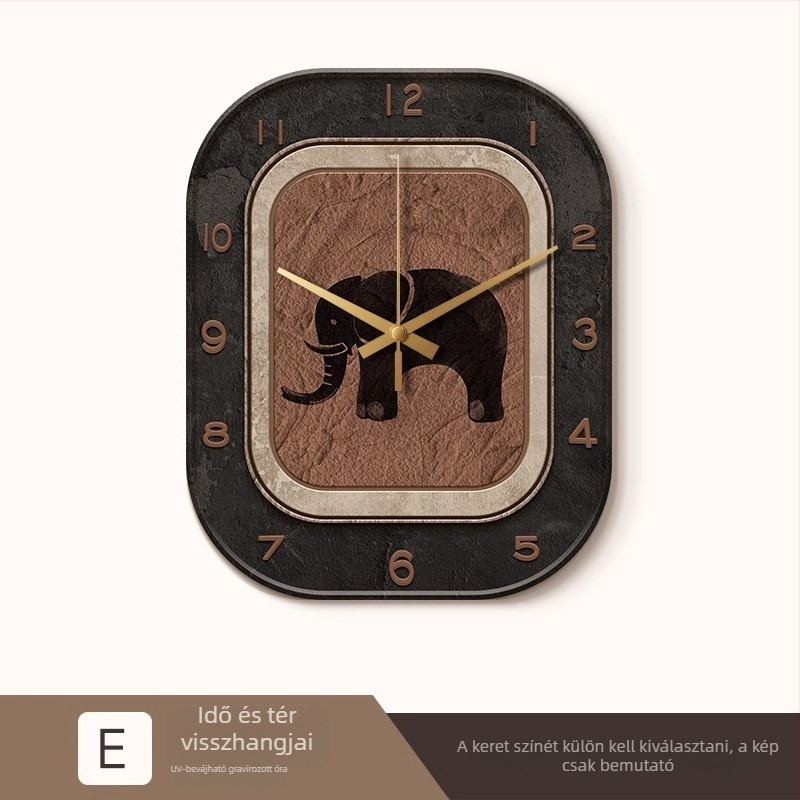 Maillard antik stílusú falióra fa ovális tokkal, mechanikus mozgás (Sun Movement), számlap organikus üvegből