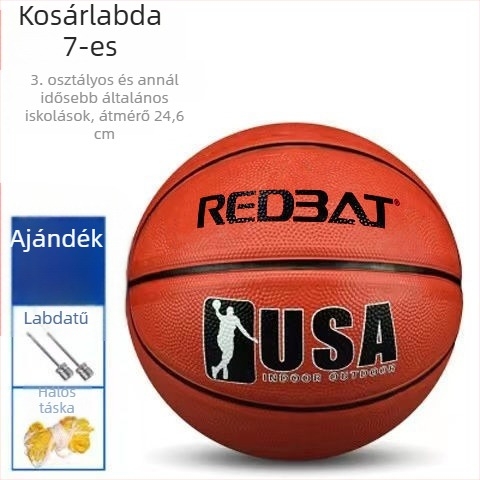 kopásálló gumikosárlabda beltéri és kültéri használatra, méretek 3, 4, 5 és 7, felnőtteknek, fiataloknak, diákoknak és óvodásoknak