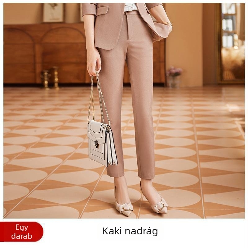 Stewardess egyenruha — munka ruházat, hosszú ujjú, egyszínű minta, poliészter/viskóza keverék, összevarrt kolázs dizájn, 2022 ősz