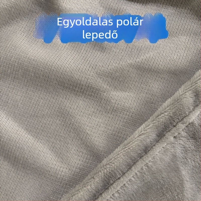 Tej velúr lepedő, egyszemélyes, 150×200 cm, csíkos szövés, fleece-bevonattal bélelt, egész éves használatra