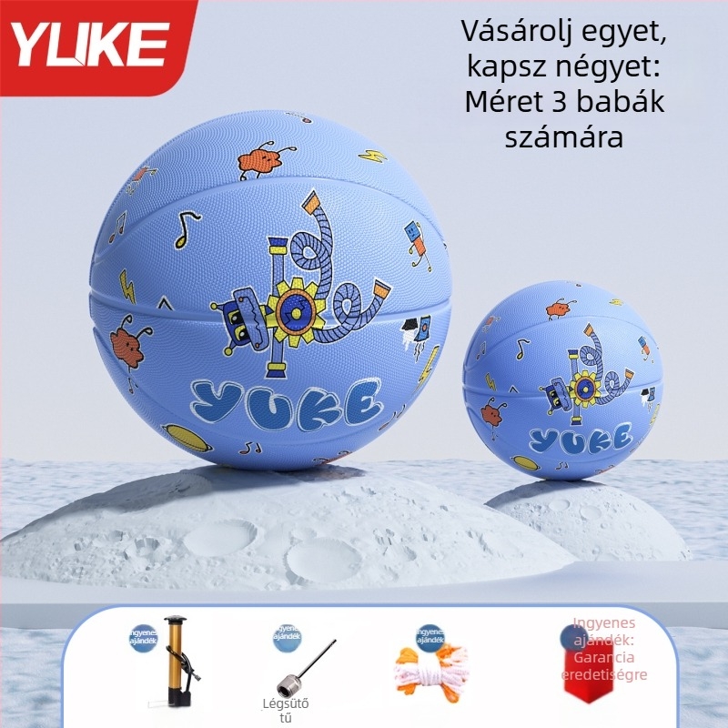 Gyerekeknek szóló kosárlabda – Yu ke gumi edzéslabda, 50 db dobozban