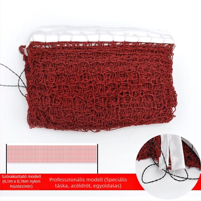 Badmintonháló – standard verseny kettős számára, összecsukható és hordozható beltéri és kültéri használatra, poliészter, Yigengmei márka