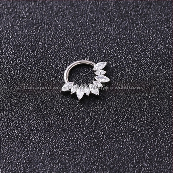 Uniszex orr- és hallcsont gyűrű, titániumötvözet cirkóniával, rovar alak, f136 tisztaság