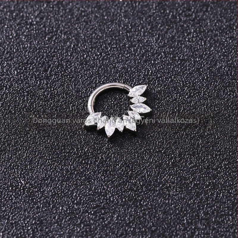 Uniszex orr- és hallcsont gyűrű, titániumötvözet cirkóniával, rovar alak, f136 tisztaság