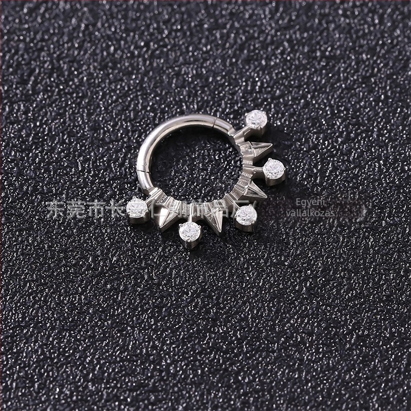 Uniszex orr- és hallcsont gyűrű, titániumötvözet cirkóniával, rovar alak, f136 tisztaság