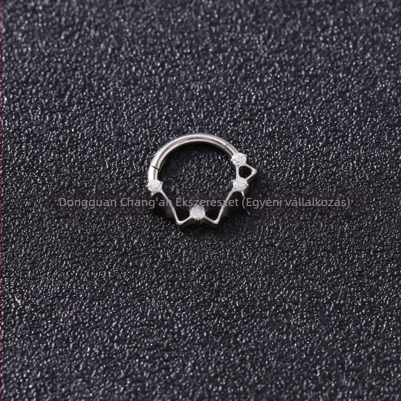 Uniszex orr- és hallcsont gyűrű, titániumötvözet cirkóniával, rovar alak, f136 tisztaság