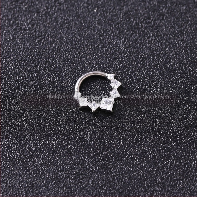 Uniszex orr- és hallcsont gyűrű, titániumötvözet cirkóniával, rovar alak, f136 tisztaság