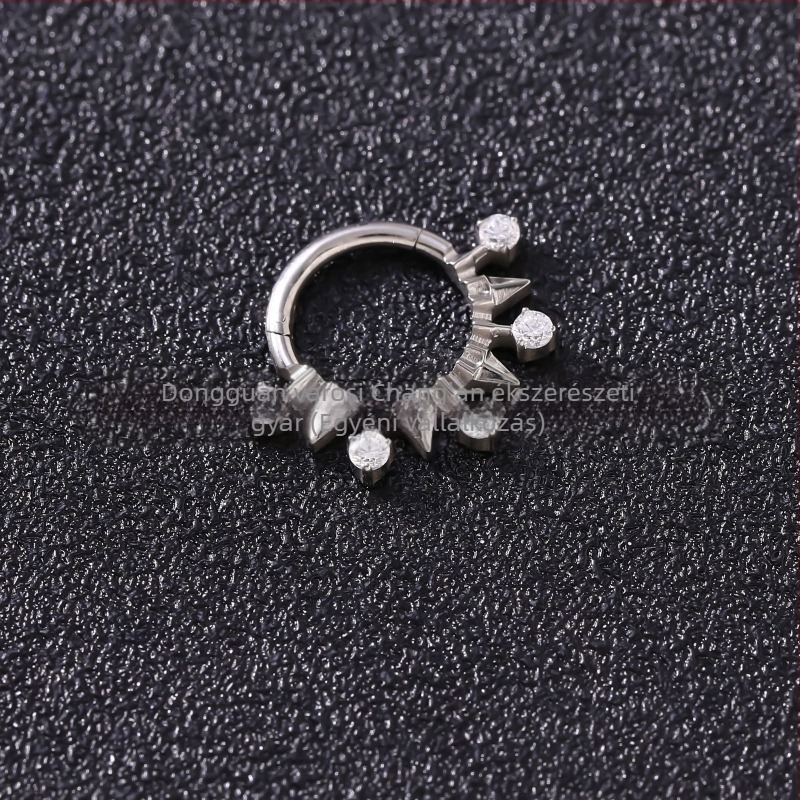 Uniszex orr- és hallcsont gyűrű, titániumötvözet cirkóniával, rovar alak, f136 tisztaság