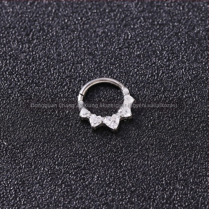 Uniszex orr- és hallcsont gyűrű, titániumötvözet cirkóniával, rovar alak, f136 tisztaság