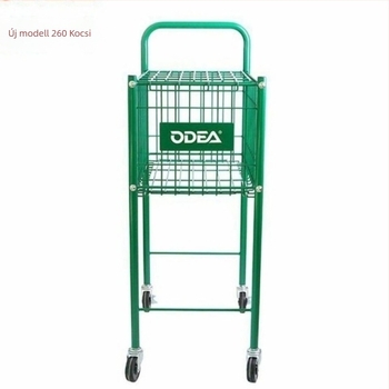 Odea Teniszlabda Kosár – Hordozható Fém Állvány, Gumi Anyag, Görgőkkel, Labdagyűjtő