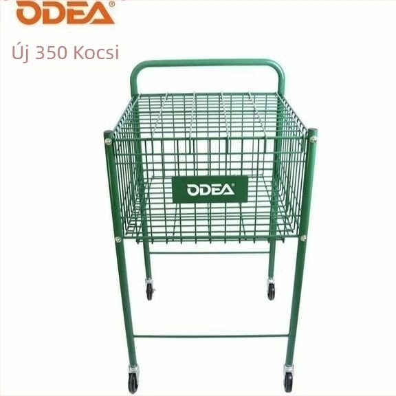 Odea Teniszlabda Kosár – Hordozható Fém Állvány, Gumi Anyag, Görgőkkel, Labdagyűjtő