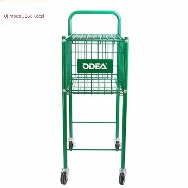 Odea Teniszlabda Kosár – Hordozható Fém Állvány, Gumi Anyag, Görgőkkel, Labdagyűjtő