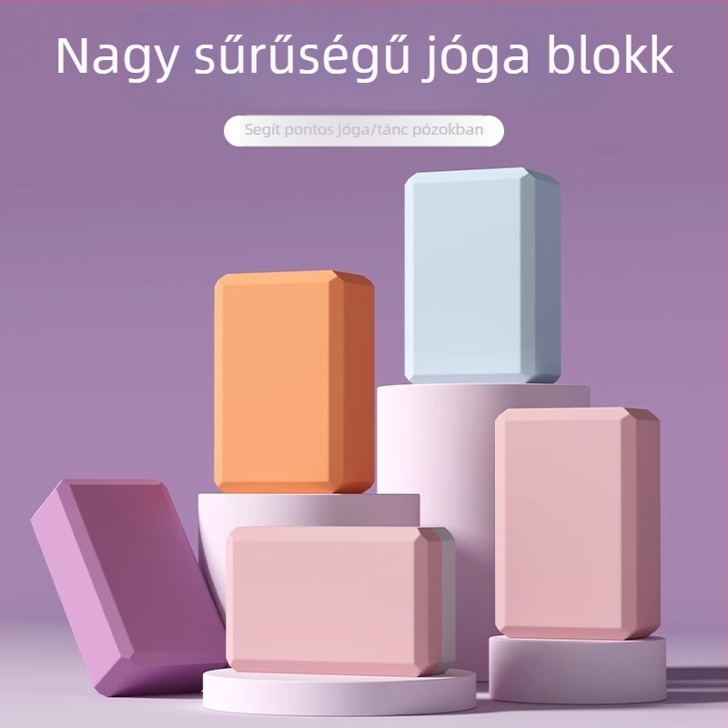 Jógablokk – magas sűrűségű, csúszásmentes habblokk otthoni edzéshez nőknek és gyerekeknek