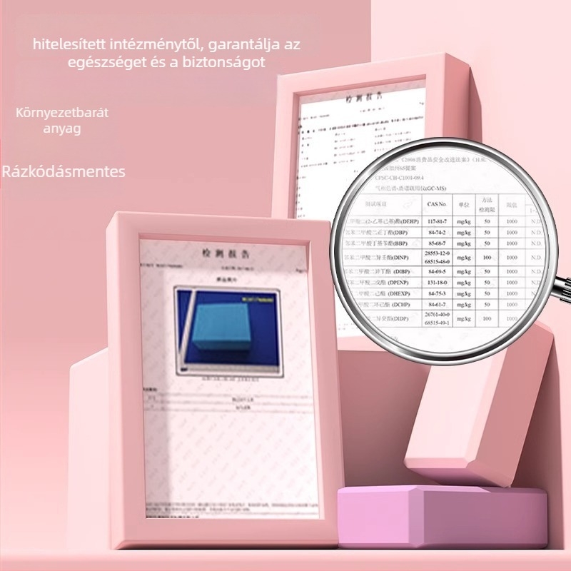 Jógablokk – magas sűrűségű, csúszásmentes habblokk otthoni edzéshez nőknek és gyerekeknek