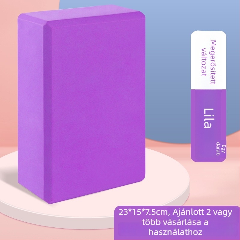 Jógablokk – magas sűrűségű, csúszásmentes habblokk otthoni edzéshez nőknek és gyerekeknek