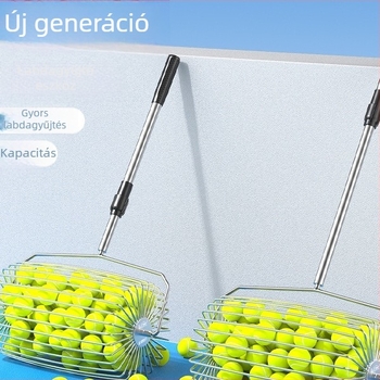 Könnyű teleszkópos teniszlabda-gyűjtő görgővel