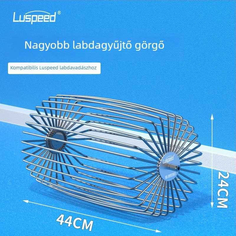 Könnyű teleszkópos teniszlabda-gyűjtő görgővel