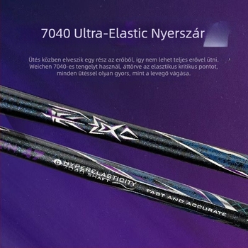 Weichen Assassin tollasütő, teljes szénkeret, ultrakönnyű modell, támadó jellegű, súly 95–100 g, fogantyú vastagsága G5