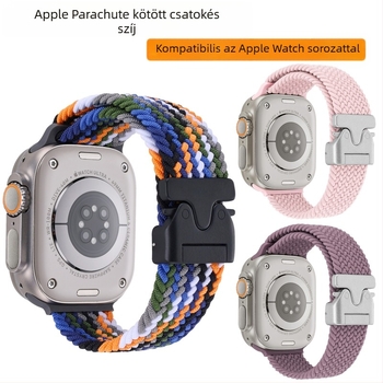 Nylon fonott óraszíj ejtőcsattal az Apple Watch Ultra 2-höz (Sport stílus, 22 g, kompatibil az Apple Watch Ultra 2-vel)
