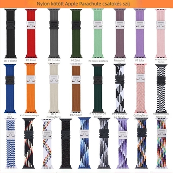 Nylon fonott óraszíj ejtőcsattal az Apple Watch Ultra 2-höz (Sport stílus, 22 g, kompatibil az Apple Watch Ultra 2-vel)