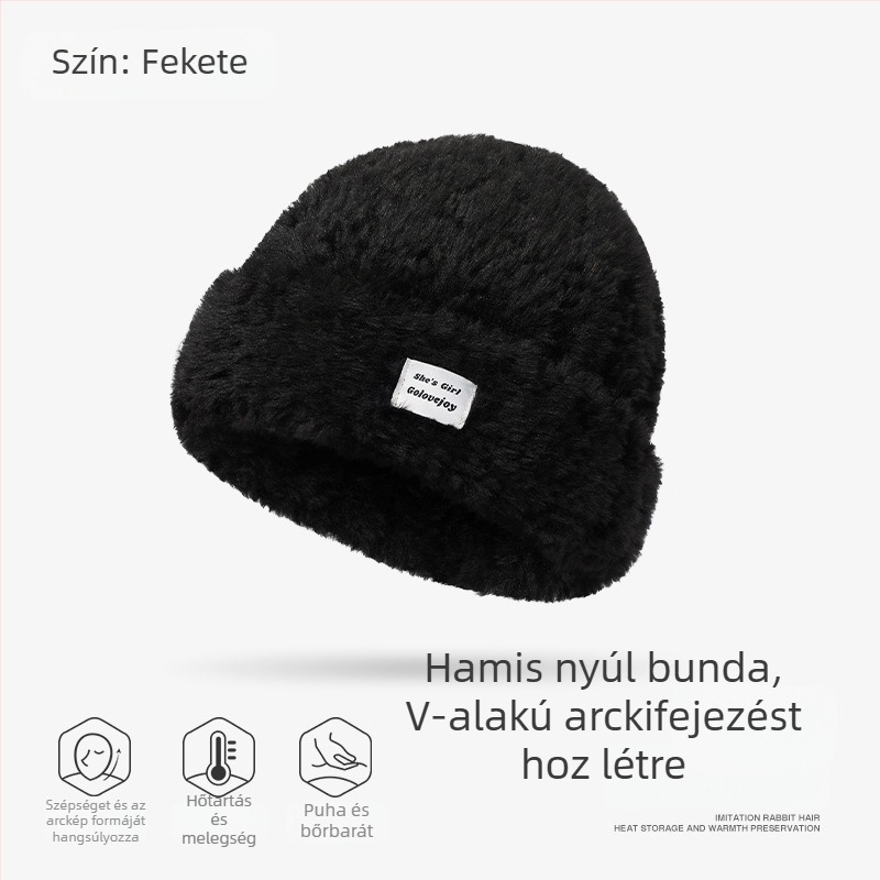 Gyapjú téli kapucnis sapka, síhez, meleg és szélvédett, fülvédővel, uniszex, kültéri sportokra