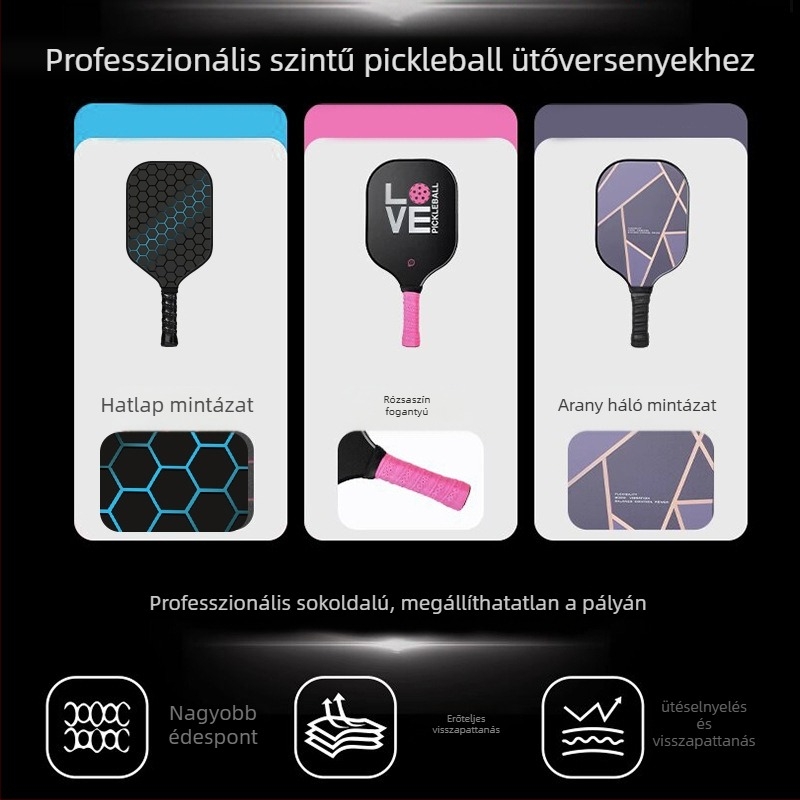 Lidakang üvegszálas pickleball ütő, 230 g, teljes készlet