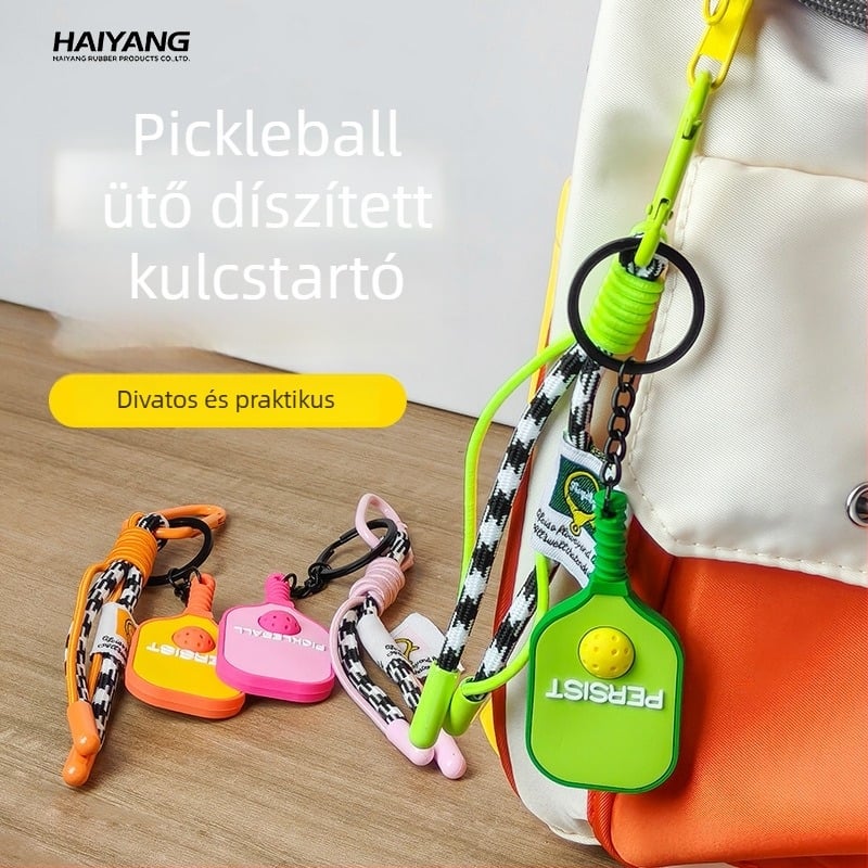 PVC anyagú pickleball kulcstartó, Haiyang márka, testre szabható, egy csomag